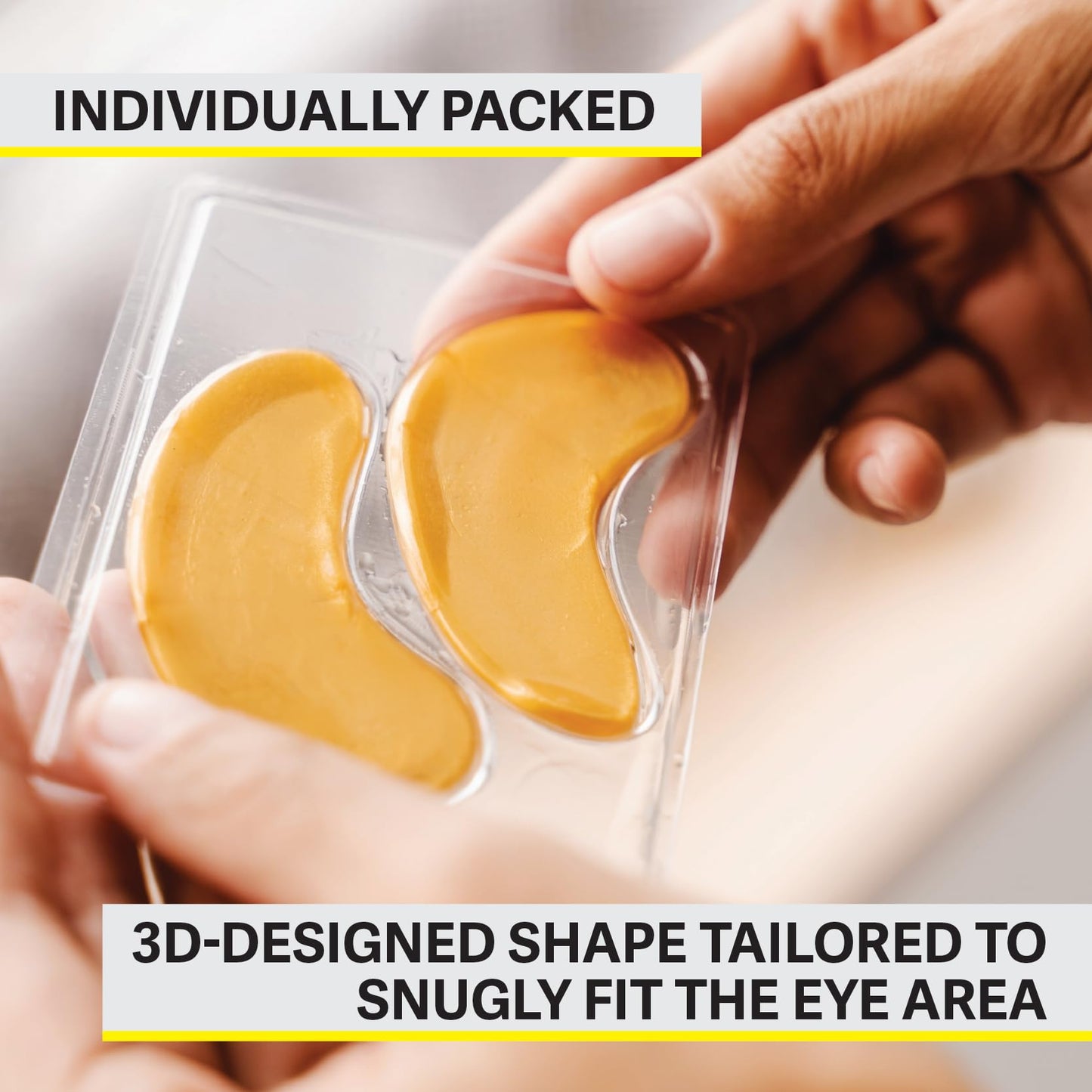 ZEST 24 Pairs 24k Gold Gel Crystal Collagen Eye Mask - Under Eye Pads for Moisturizing, Reducing Fine Lines, Dark Circles & Puffy Eyes Patch for Women and Men