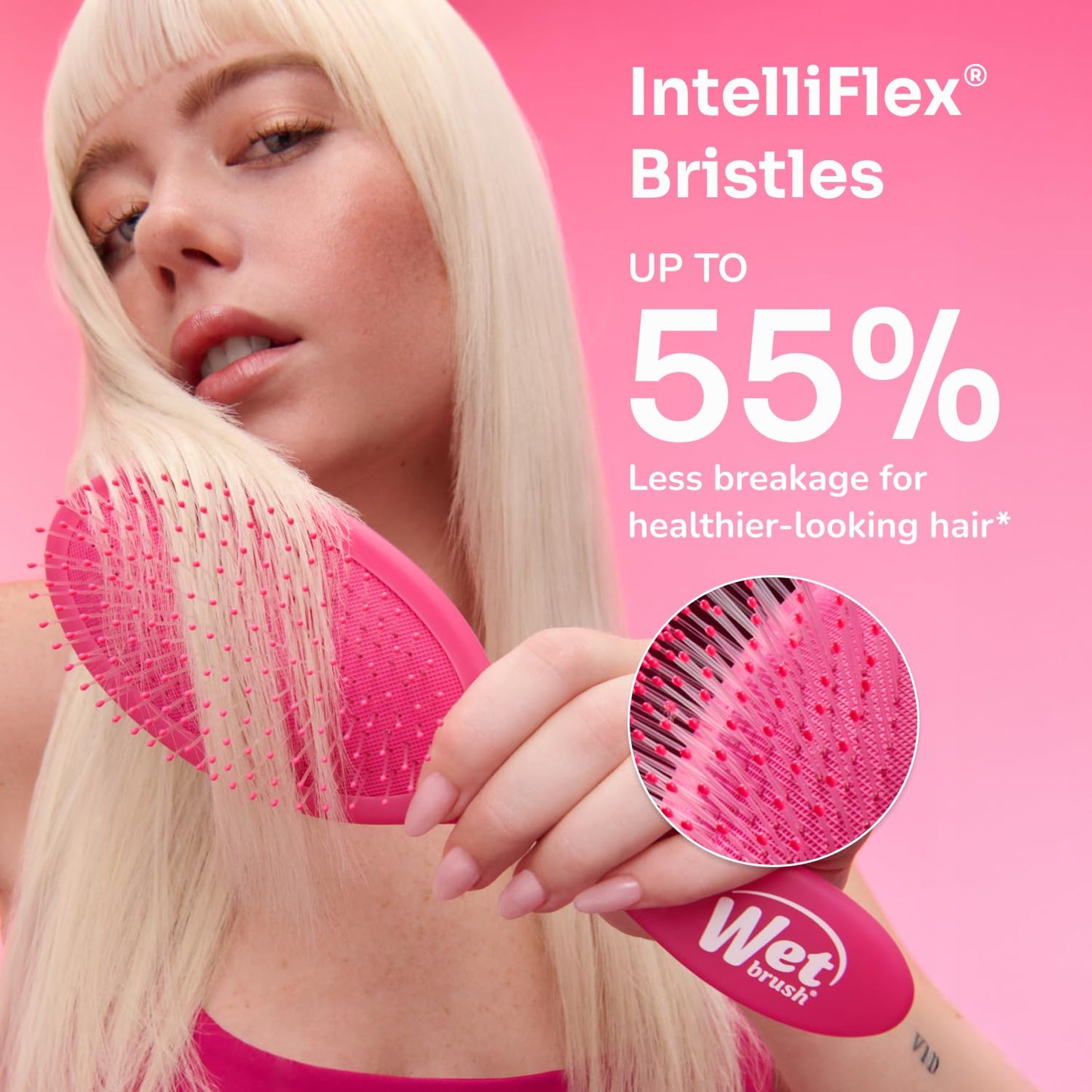 Wet Brush Shine Enhancer, Aqua, Natural Boar Bristles with Ultra-Soft IntelliFlex Technology, Leaves Hair Shiny and Smooth, Detangling Brush for All Hair Types, For Women, Men, Wet & Dry Styling
