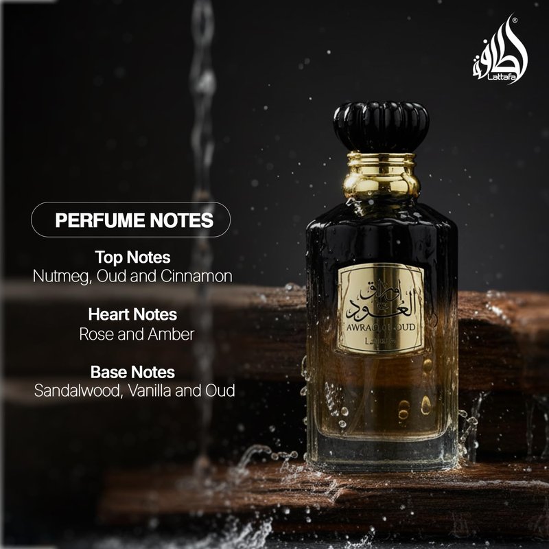 Lattafa Perfumes Awraq Al Oud Eau De Parfum Spray 3.4 Ounce (Unisex)