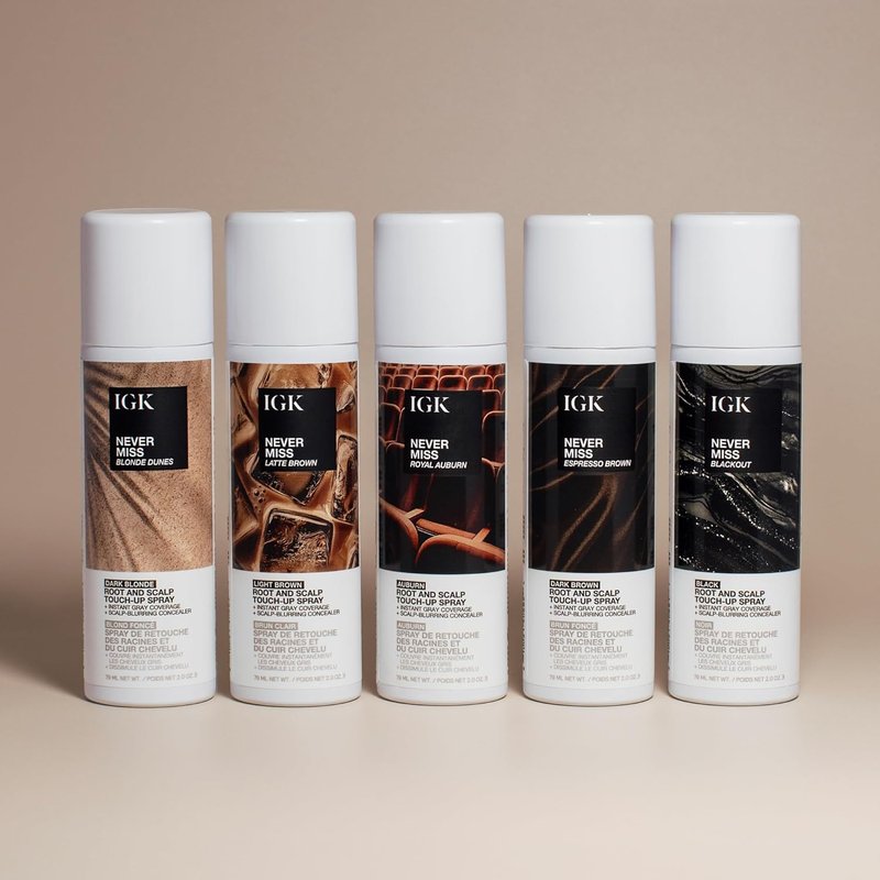 IGK NEVER MISS Root & Scalp Touch-Up Spray - Dark Blonde | Temporary Gray Coverage & Thinning Hair Solution | Waterproof & Sweat-Resistant | 2oz