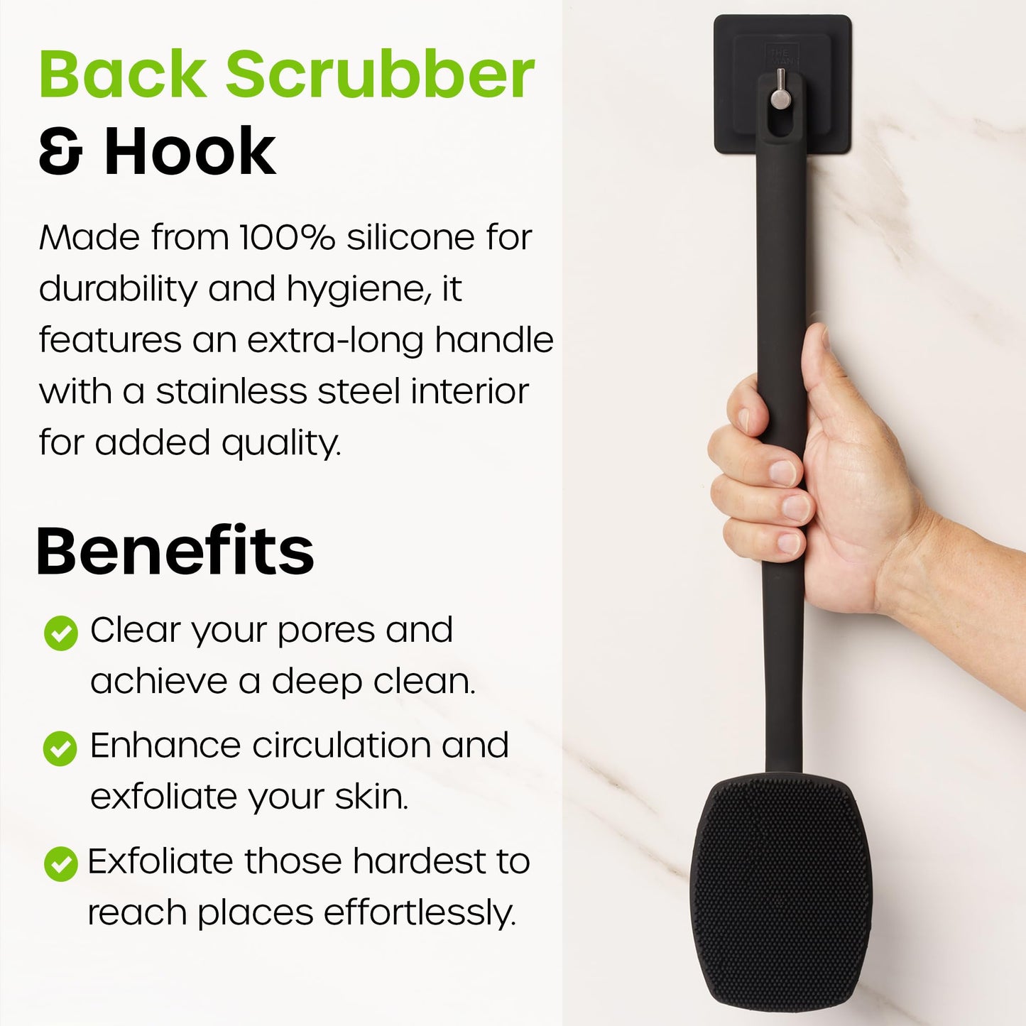 The Man Silicone Face Scrubber for Men - Gentle Exfoliator Face Massager - Removes Dead & Dry Skin - Facial Cleansing Brush (Scrub Box)