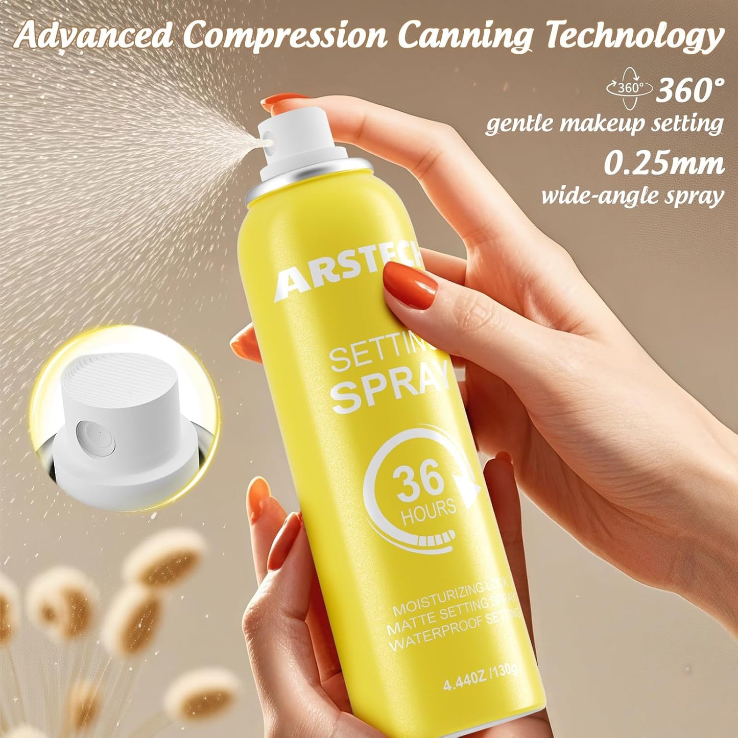 Skiennix Setting Spray - Long-Lasting Makeup Fixer with Vitamin C | Dewy Hydrating Mist, 4.44 oz