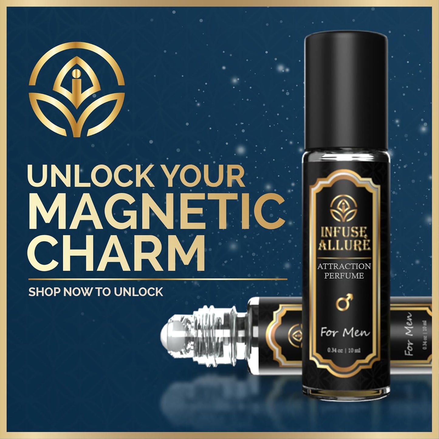 Skiennix Premium Pheromones Perfume Oil for Men - Bold Extra Strength Formula - Irresistible Jojoba Blend 10ml