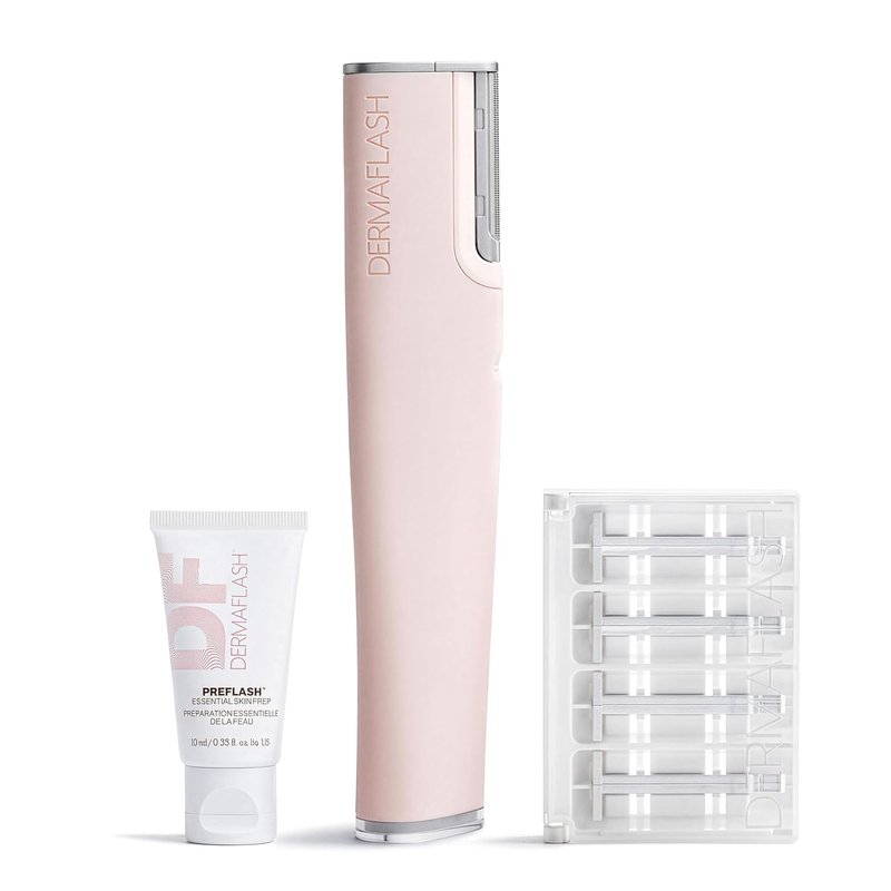 DERMAFLASH LUXE+ Sonic Dermaplaning Tool - Effective Peach Fuzz Removal & Anti-Aging Exfoliation
