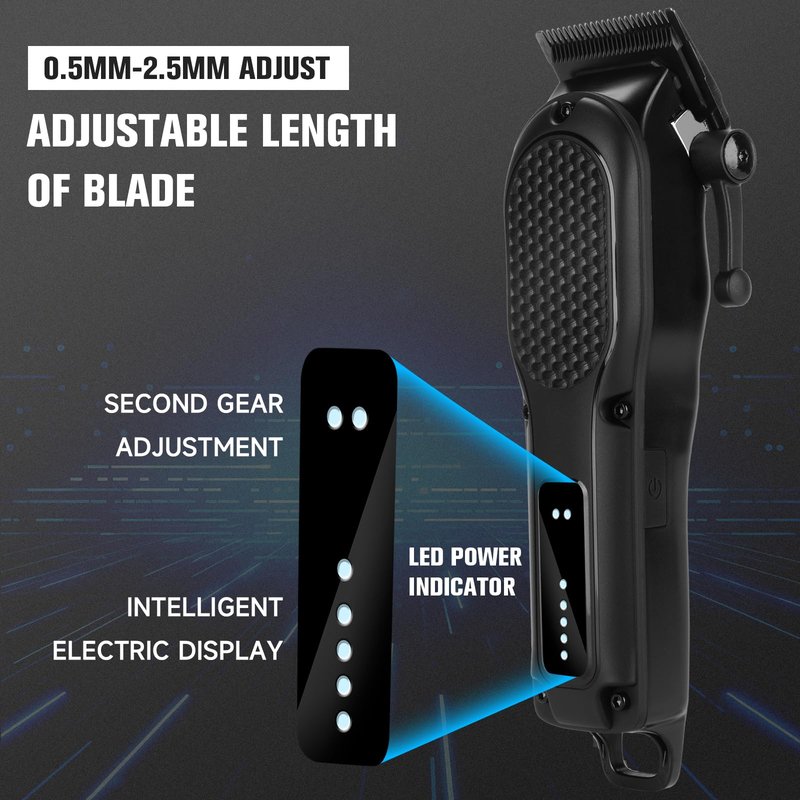 NUTCORE Men's Hair Clippers for Professional Hair Trimmer Cordless Rechargeable Powerful Beard Trimmer Hair Cutting Grooming Tool