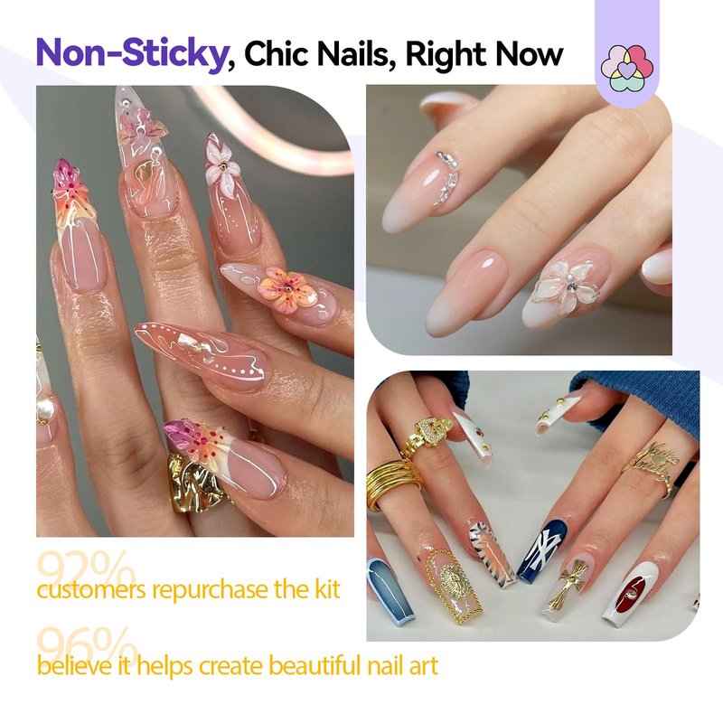SAVILAND Pro Solid Builder Nail Gel for Nails with 30 g Rhinestone Glue Gel: 30 Days Long Lasting Clear 3D Nail Gel for Nail Extension Nail Art Salon