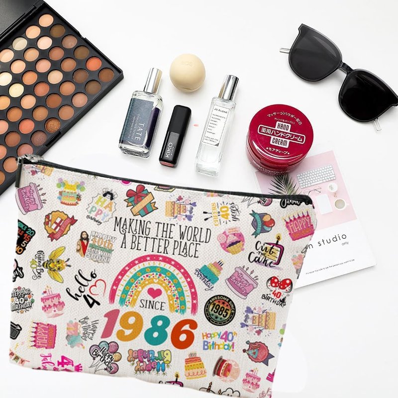 40th Birthday Gifts for Women - Stylish Makeup Bag & Toiletry Pouch | Perfect for Mom, Wife, Sister
