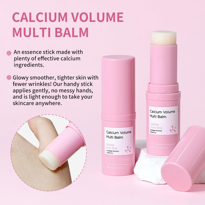 DENESTUP 2 Pcs Hydrating Multi Eye Balm Stick, Wrinkle Repair Bounce Moisturizing Multi Balm Stick All-in-One Collagen Stick Hydrating Lip Balm Eye Cream Face Neck Moisture Balm Skin Care