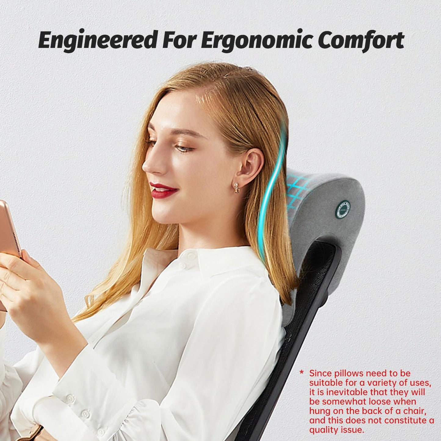 xiaomubiao Headrest Office Chair Neck Pillow Ergonomic Memory Foam Desk Pillow for Napping - Multifunctional Comfort for Adult Workstations,Neck Support Pillow Chair for Car, Office, Gaming