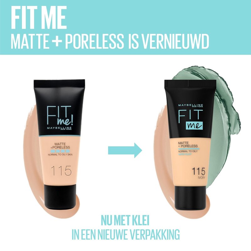 Maybelline Fit Me Matte & Poreless Foundation - 102 Fair Ivory | 30ml, Lightweight Coverage