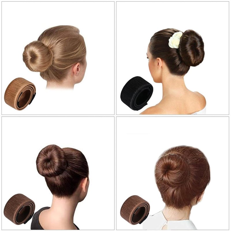 Skiennix Magic Donut Hair Accessory - Ballet Bun Maker for Women & Kids | 4 Pcs Set