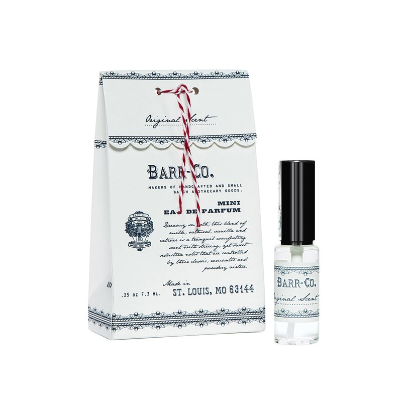 Barr-Co. Original Scent Mini Perfume Spray, Creamy Vanilla Scent with Oat & Vetiver, Concentrated Perfume Oil for Women, Travel Size, 0.25 fl oz