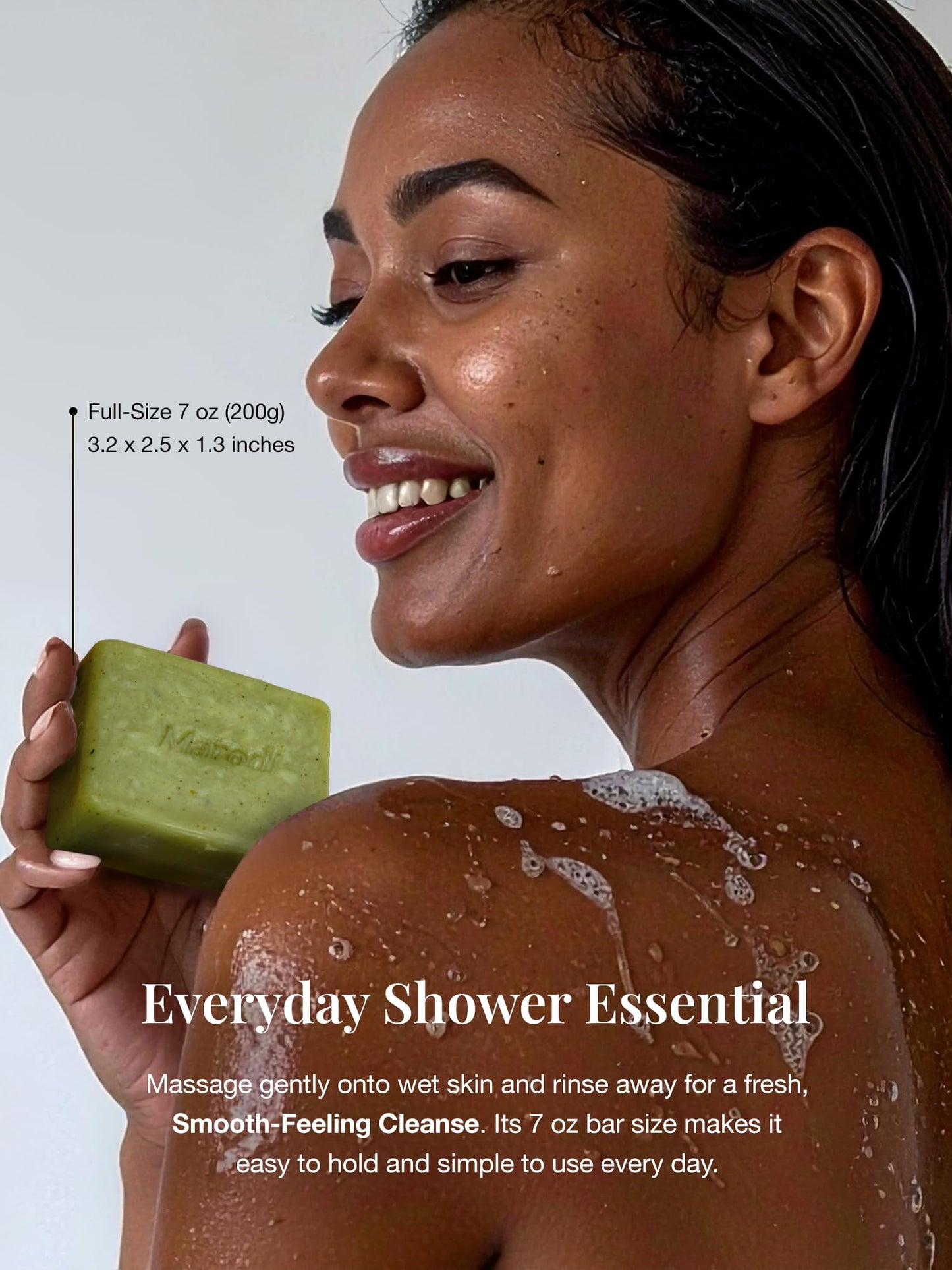Marodi Body Scrub Bar Soap, 7 Oz (200g), Korean Exfoliating Body Wash Bar with Green Tea & Centella Extract, Subtle Fruity Citrus Scent, Deep Cleaning, Moisturizing & Refreshing, Sunrise Mist