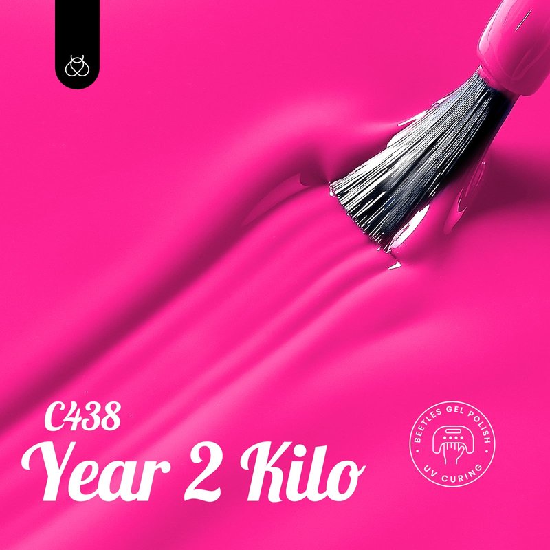 Beetles Pink Gel Nail Polish - Year 2 Kilo Hot Pink Gel Polish, 15ML/0.51Fl Oz Neon Color, Soak Off UV LED Lamp Nail Art, Long-Lasting Manicure Salon DIY Home Summer Nails