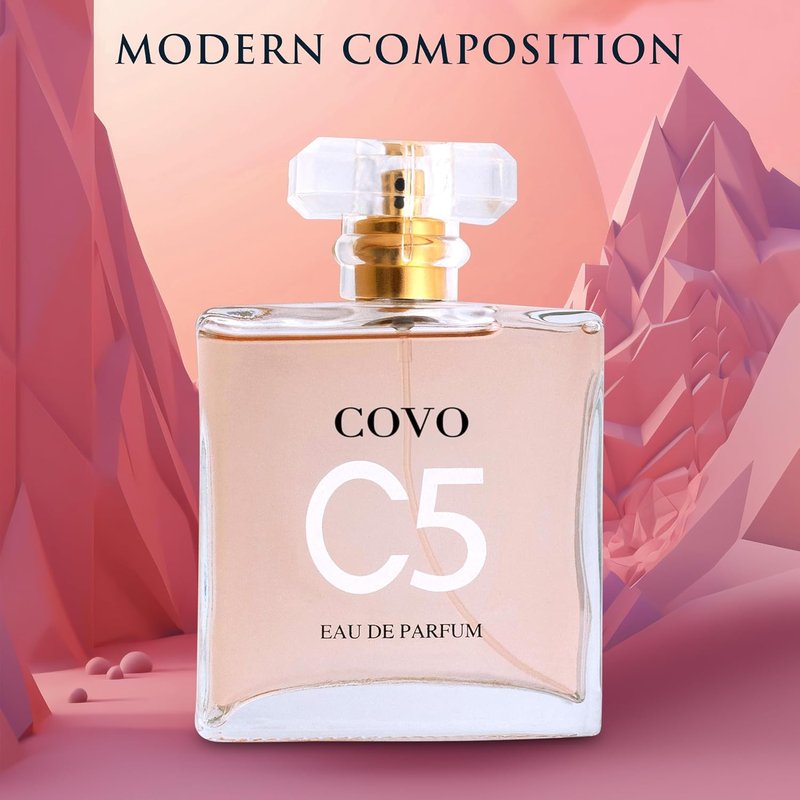Covo C5 Eau De Parfum for Women | Delicate Floral Jasmine & May Rose Scents - 3.3 fl oz