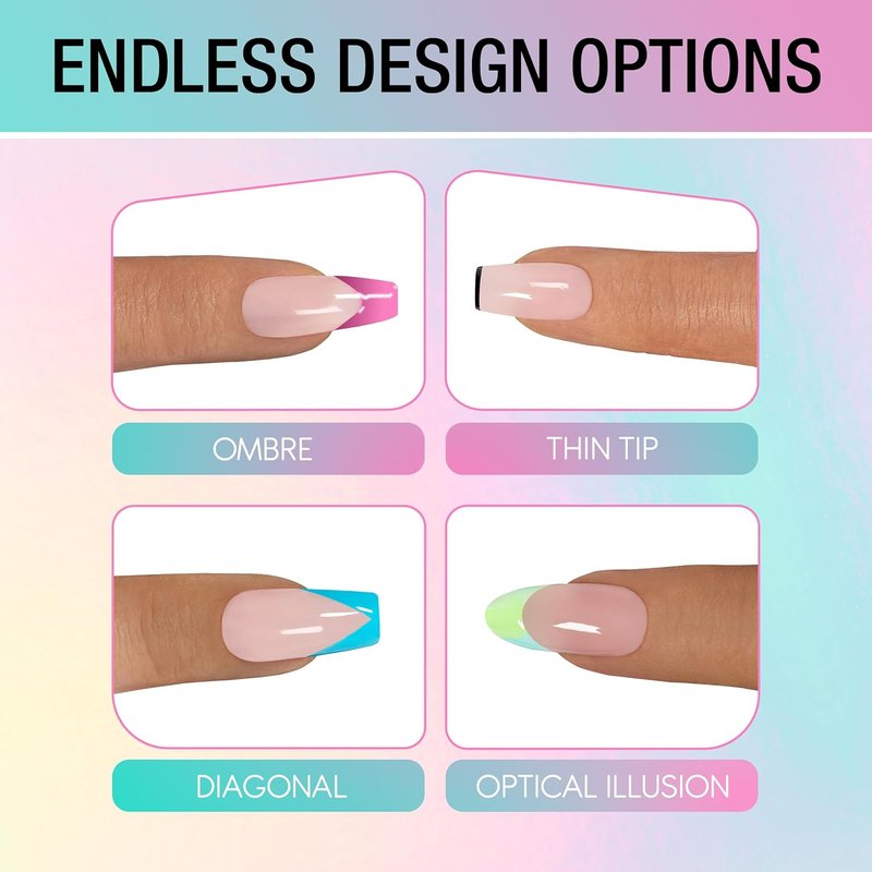 French Tip Nail Stamp - Quick & Easy DIY Manicure Kit | Nail Art Tool for Perfect Designs, 1-Pack