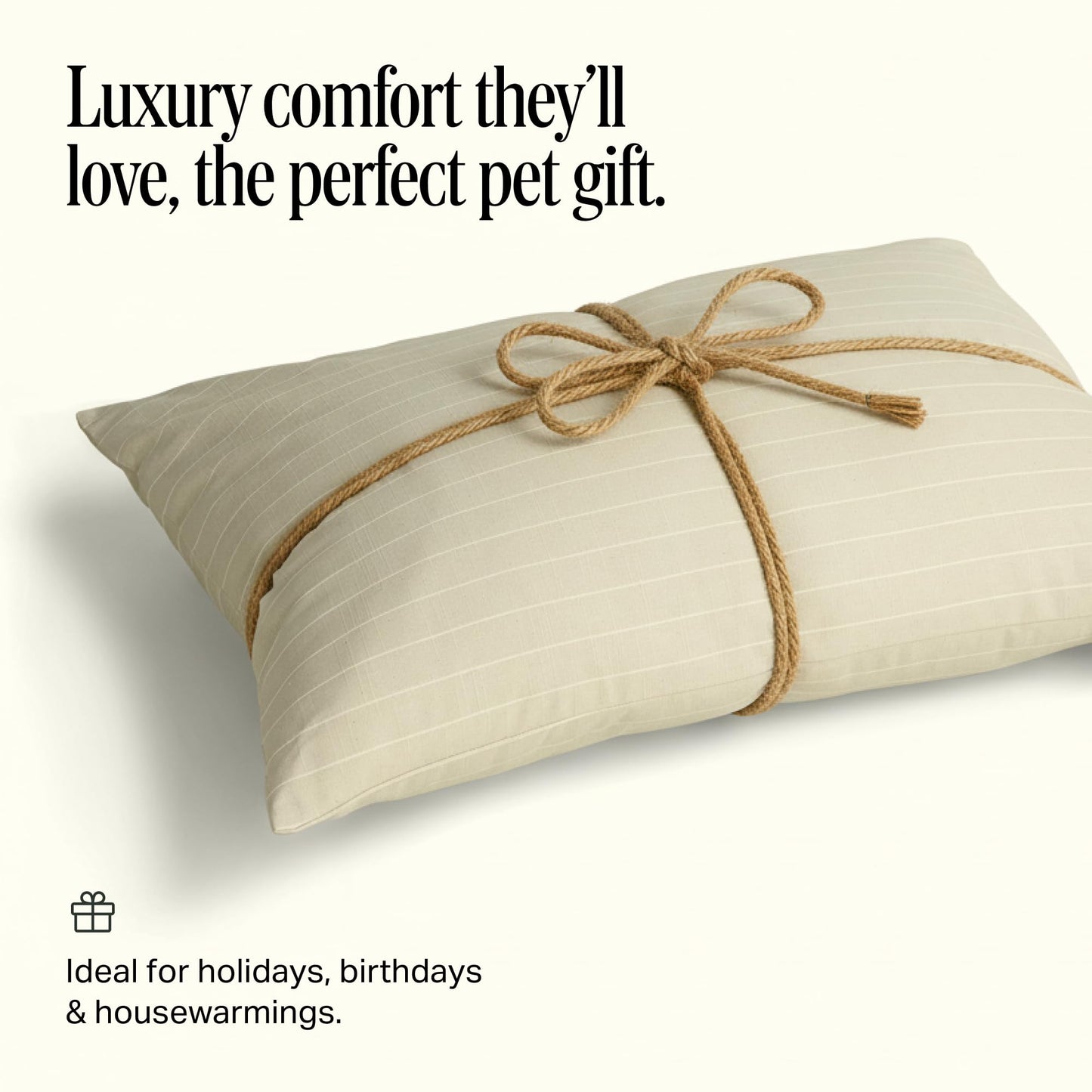 Preston Lane Brody Luxury Dog Bed with Removable Washable Cover – Plush Comfort for Large Dogs – Stylish Modern Design, Made in Portugal, Large 40 x 30 x 7