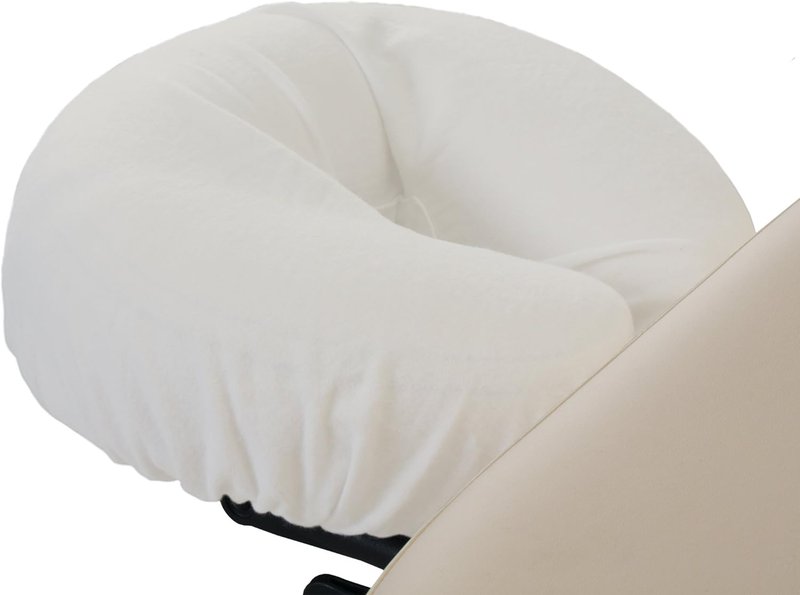 EarthLite Flannel Face Pillow Covers - DURA-Luxe 100% Natural Cotton Massage Table Headrest (Set of 2)
