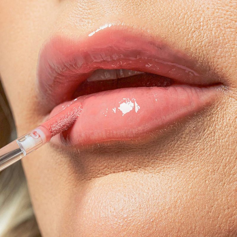 Palladio Lip Glaze Serum - Hydrating Lip Gloss with Peptides & Hyaluronic Acid for Plump, Smooth Lips | Vegan, High-Shine (Blush Brulee)
