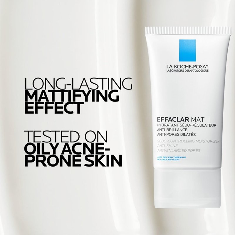 La Roche-Posay Effaclar Mat Oil-Free Mattifying Moisturizer,(Pack of 2)