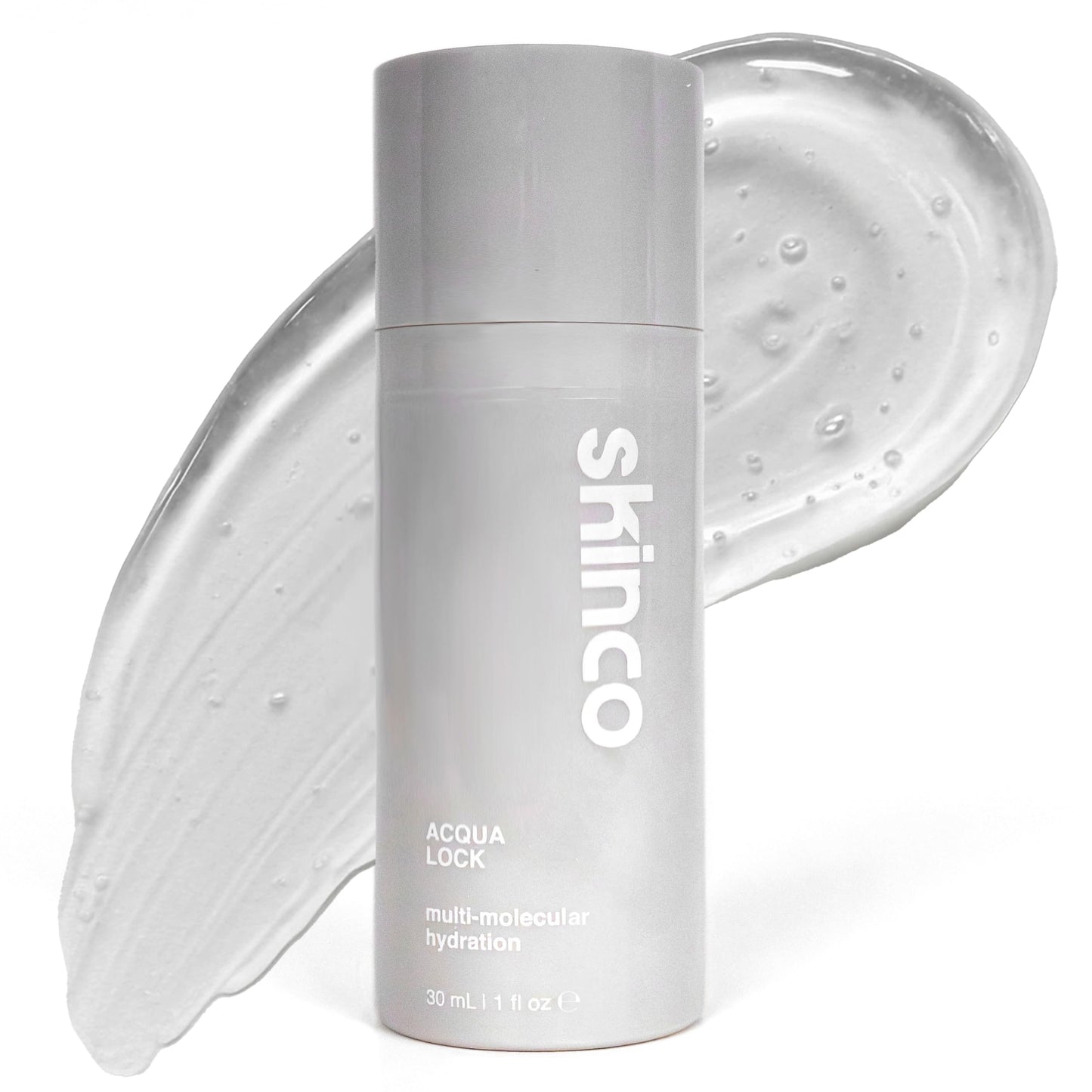 Skinco Aqua Lock Advanced Hyaluronic Acid Serum – Multi-Molecular Hydration with Aloe, Green Tea & Vitamin E | Plumps, Moisturizes & Soothes Skin (1 fl oz)