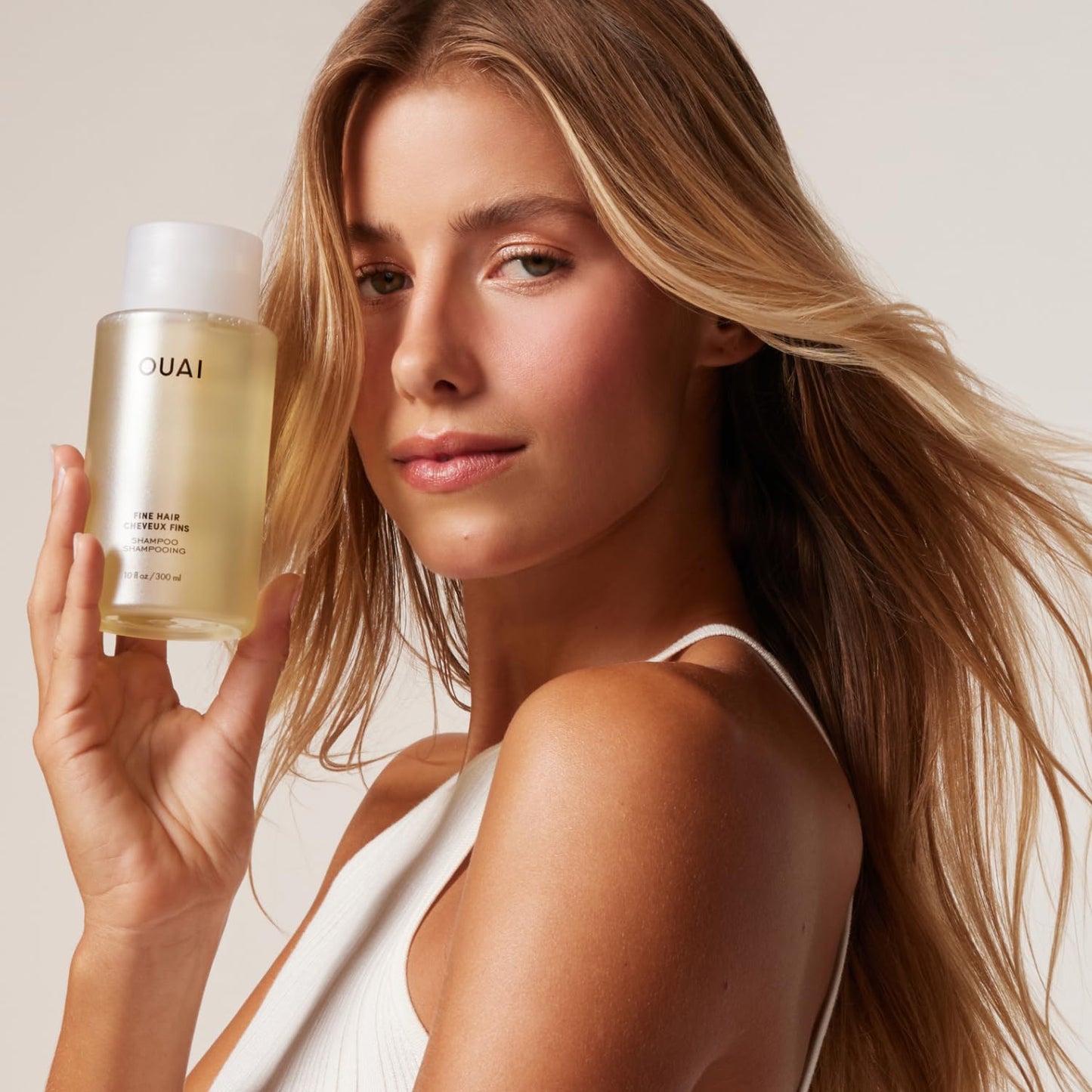 OUAI Fine Hair Shampoo - Biotin Thickening Shampoo for Flat, Thin Hair - Volumizing & Strengthening Keratin & Chia Seed Oil for Women & Men - Lightweight, Color-Safe, Sulfate Free, Refill 32 Oz