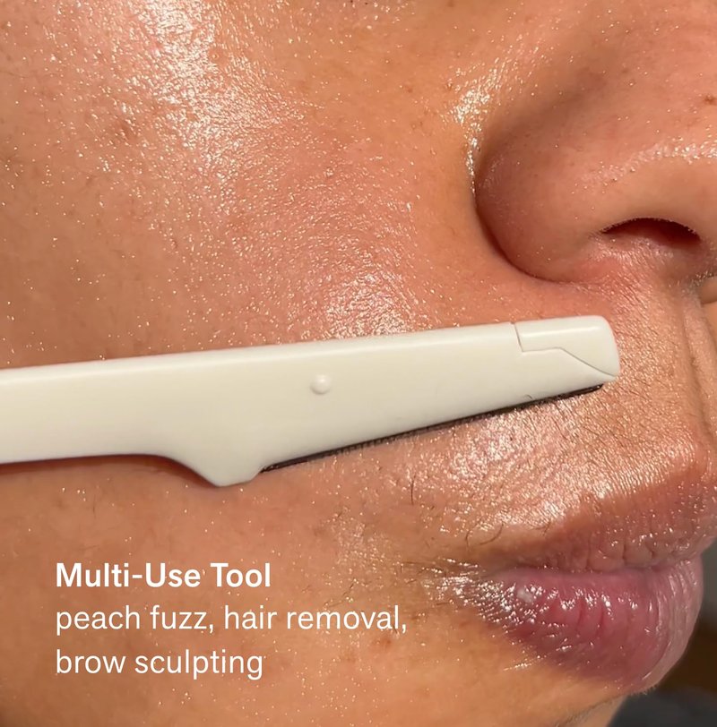 Nimbi Dermaplane Razor | Precision Eyebrow Shaper, Facial Hair Removal for Women & Exfoliation | Professional Dermaplaning Tool for Face | Plastic-Free - 3 Count