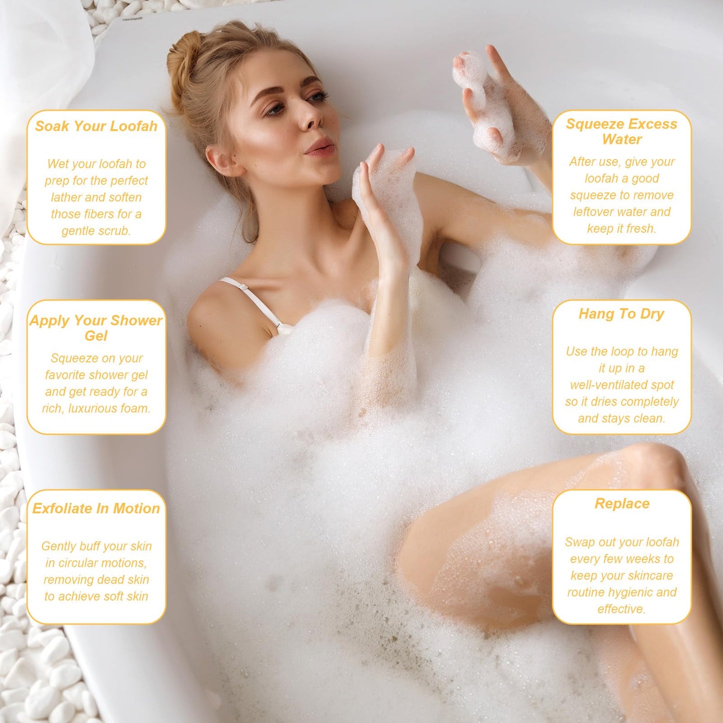 YBEATY 2 PCS Mini Soft Loofah Travel Size with Shower Flower Ball Natural Loofah Bath Sponge with Elastic Hand Strap Scrubber Glove Exfoliating Body Sponge Pad for Body Face Deeply Clean