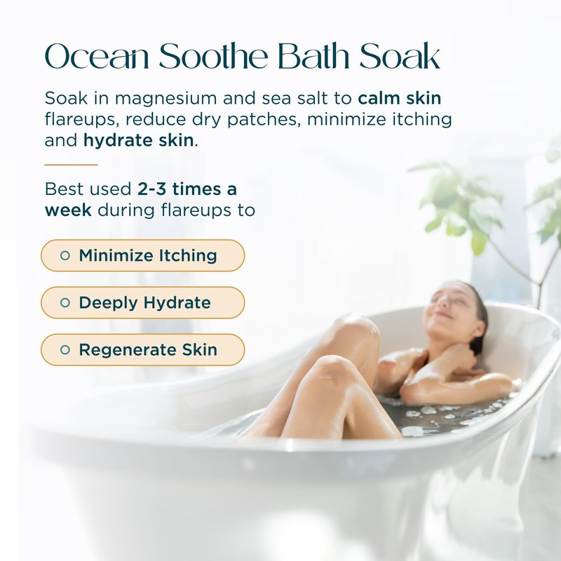 Abundant Natural Health Ocean Soothe Flare Relief Bath Soak with Highly Concentrated Pure Magnesium Salts and Lavender Oil to Help Relieve Problematic and Dry Skin, Safe for Sensitive Skin, 500mL
