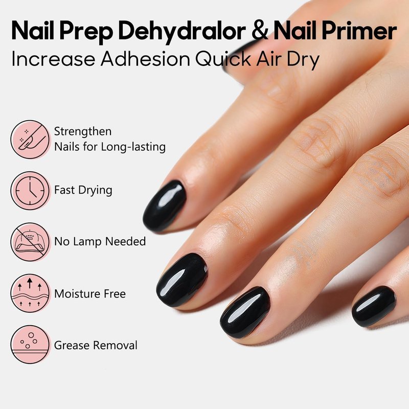 Nicedeco Nail Primer - Hema-Free Dehydrator Kit | 2 x 15ml | Cruelty-Free & Vegan for Long-Lasting Nails