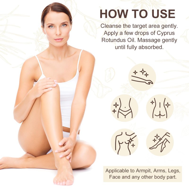 Liefiet Cyperus Rotundus Oil for Hair Removal 2.02Fl Oz, Gentle Formula Cyperus Oil, Quick & Efficient Hair Removal on Multiple Areas, Reducing Body Hairs, Moisturizes & Soothes Skin