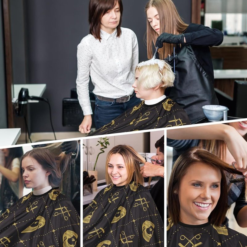 Professional Hair Cutting Cape - Adjustable Snap Closure | 2-Pack Salon Barber Capes
