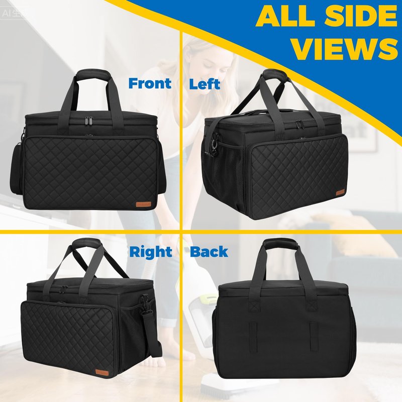 FURIMETY Steam Cleaner Carrying Bag Compatible with Dupray Neat Steam Cleaner, Multiple Storage Pockets for Dupray Neat Plus Steam Cleaner and Accessories, Bag Only, Quilted Black