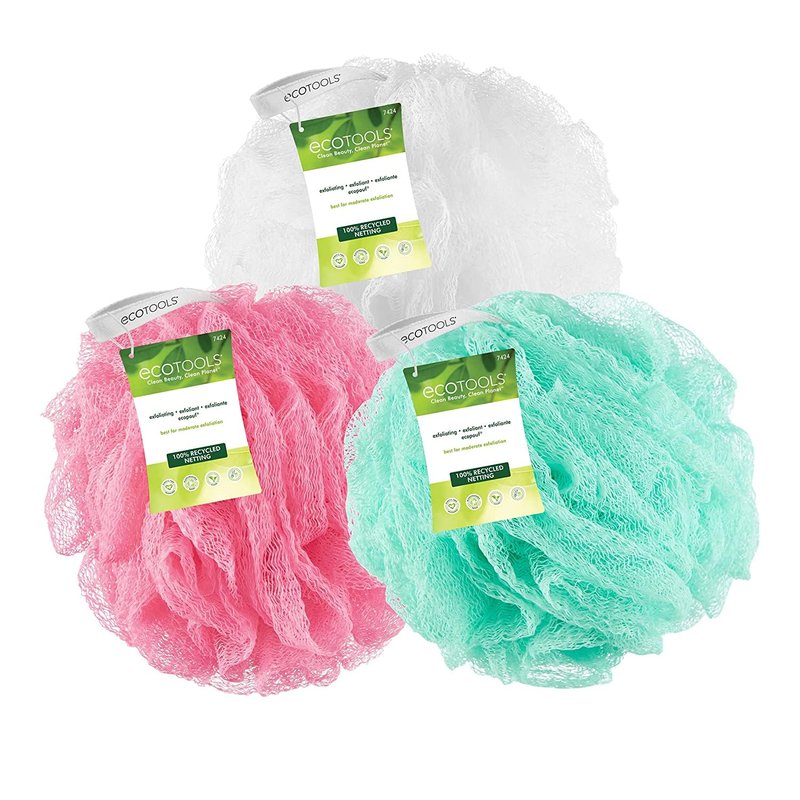 EcoTools Exfoliating Sponge - EcoPouf for Gentle Skin Renewal | Color May Vary