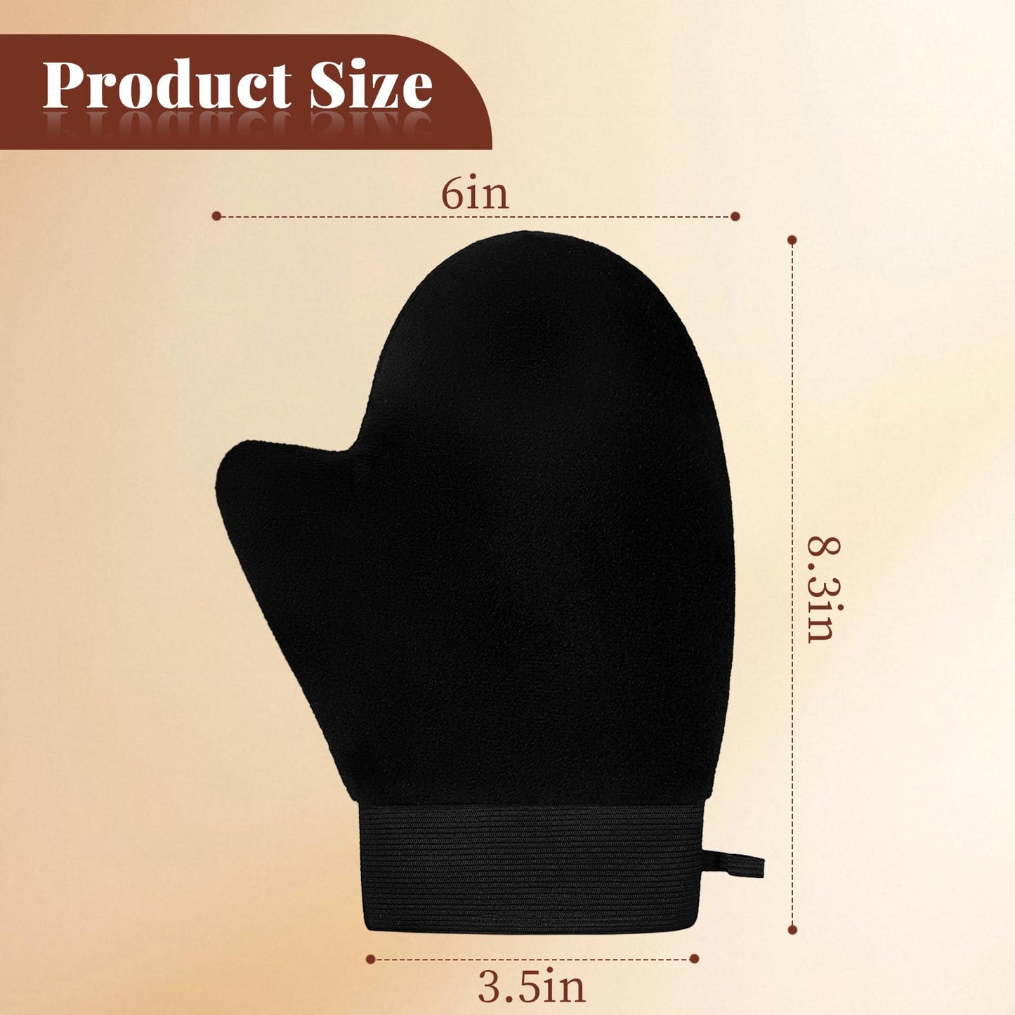 ÖkoStamm 2 Pack Self Tanning Mitt - Elastic Wrist Tanning Gloves Prevents Staining, Tanning Mitt Applicator for Tanning Mousse or Lotion