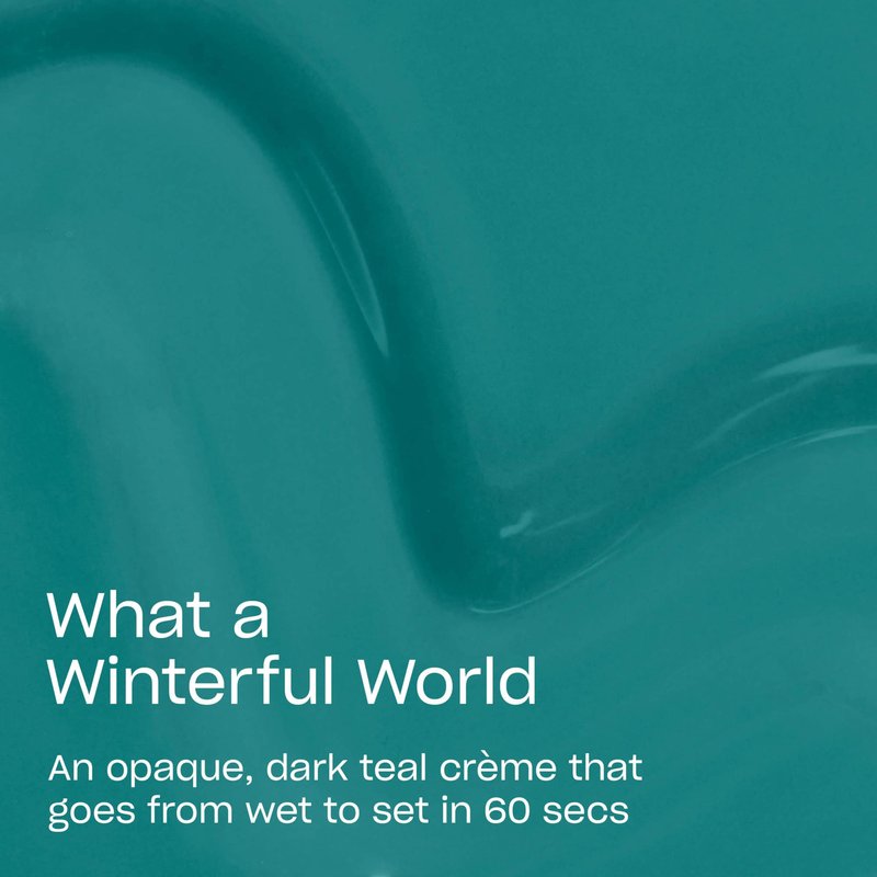 OPI RapiDry What a Winterful World | Opaque Cool Dark Teal Crème Quick Dry Nail Polish | Vegan, Smudge Proof, Fast Drying | Snow Time to Waste | Holiday 2025