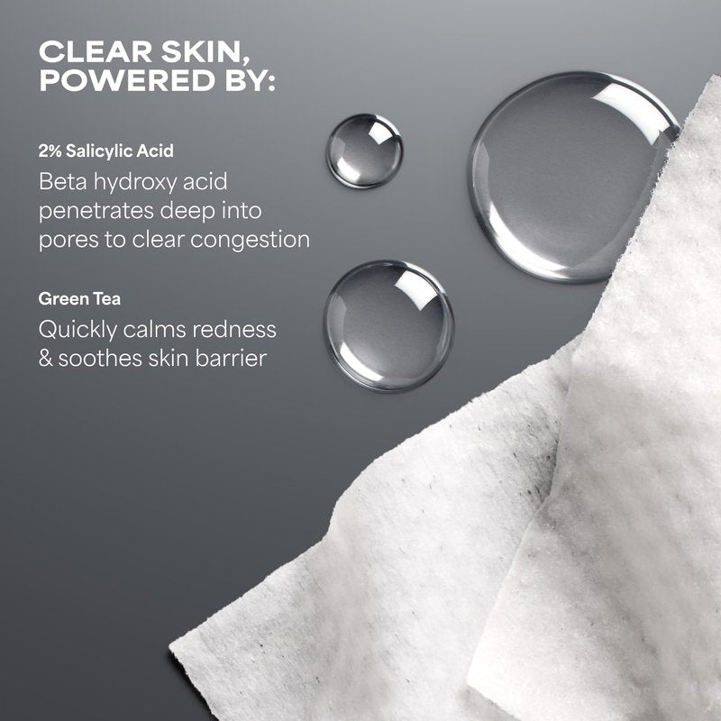 Paula's Choice SKIN PERFECTING 2% BHA Salicylic Acid Exfoliating Pads - Facial Exfoliant Pads for Blackheads, Enlarged Pores, Wrinkles & Fine Lines, 10 ct