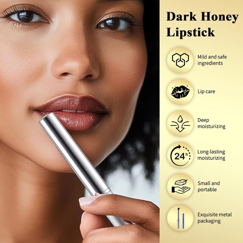 Sheeyoon Honey Lipstick - Hydrating Tinted Lip Balm with Sheer Formula | Natural Glossy Finish (1 PC Black)