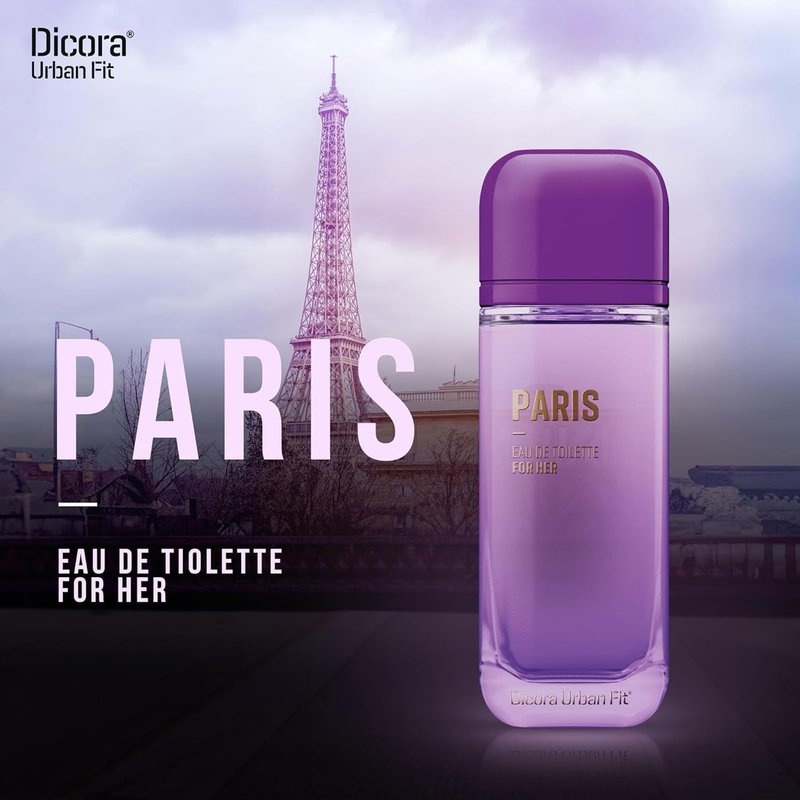 Dicora Urban Fit Paris Perfume for Women - Notes of Orange Blossom, Bergamot, Amber, Musk, Patchouli, and Vanilla - 5.07 oz EDT Spray