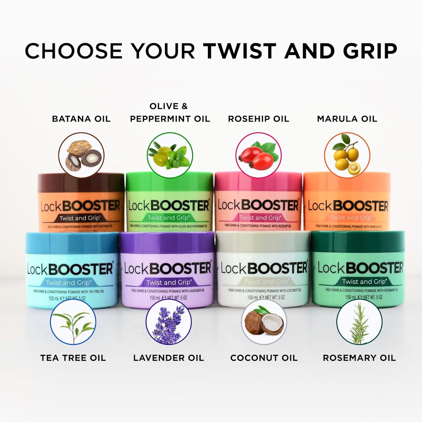 Style Factor Lock BOOSTER Braid Gel - Strong Hold, Flake-Free & Frizz-Free with Coconut Oil (5 Oz.)