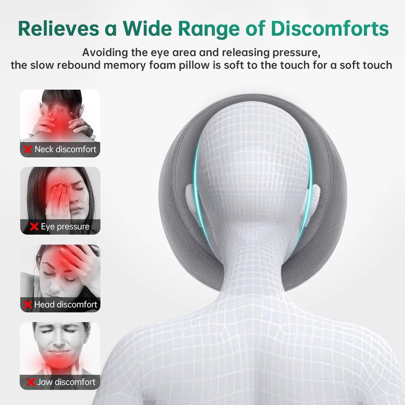 MOONYOOY Massage Head Rest for Bed, Face Down Pillow with Air Vent, Face Cradle for Spa & Stomach Sleeping, BBL Pillow After Eye Surgery, Massage Pillows for Prone Sleeping with Face Cradle Pad