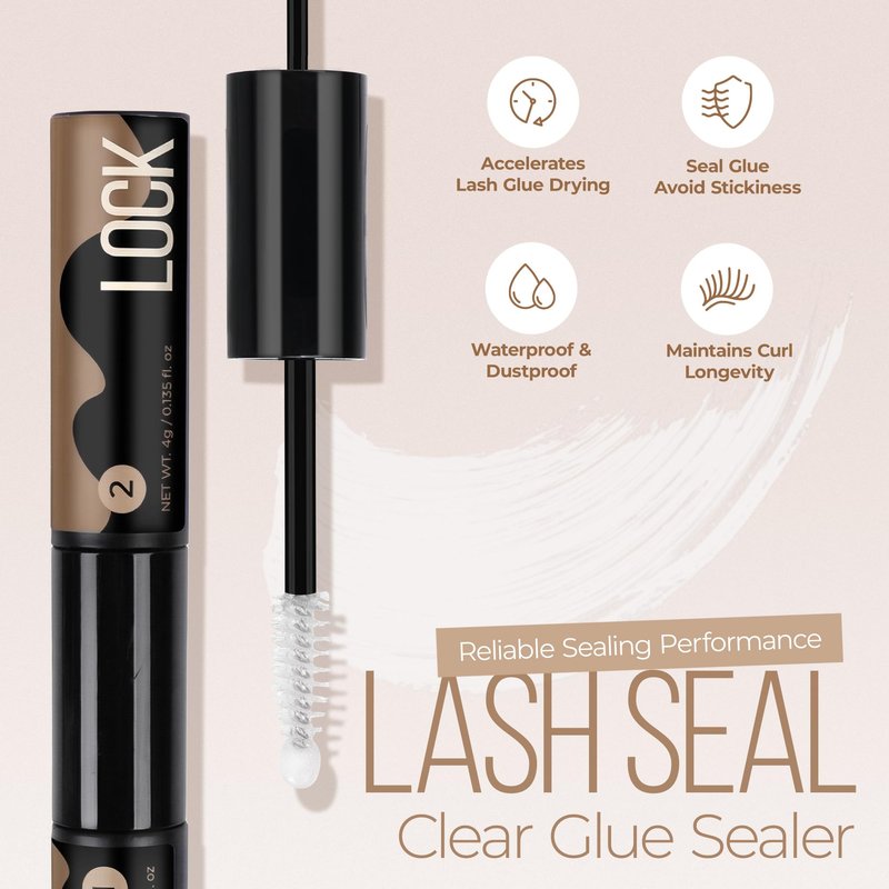 LASHVIEW Lash Bond and Seal Cluster Lash Glue for Sensitive Eyes, Super Strong Hold 7Day+ DIY Lash Extension Glue, Waterproof, Latex Free White