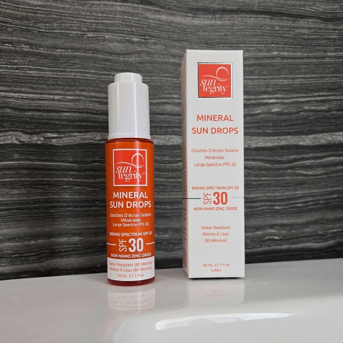 Suntegrity Mineral Sun Drops SPF 30 - Broad Spectrum Zinc Oxide Sunscreen for Face | Vegan, Reef-Safe, Non-Greasy Formula