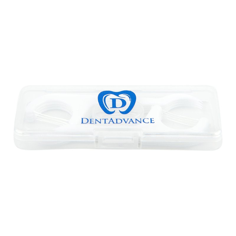 DentAdvance Original Dental Floss Picks - Premium Angled, Easy Reach Back Teeth | Tooth Flossers | Unflavored, 30 ct, w/Travel Case…