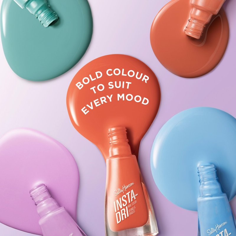 Sally Hansen Insta-Dri Nail Polish | Quick Dry, Long Lasting, Streak-Free Shine | Opaque, Glossy | 489 Up in the Clouds | Pale Sky Blue Nail Color.