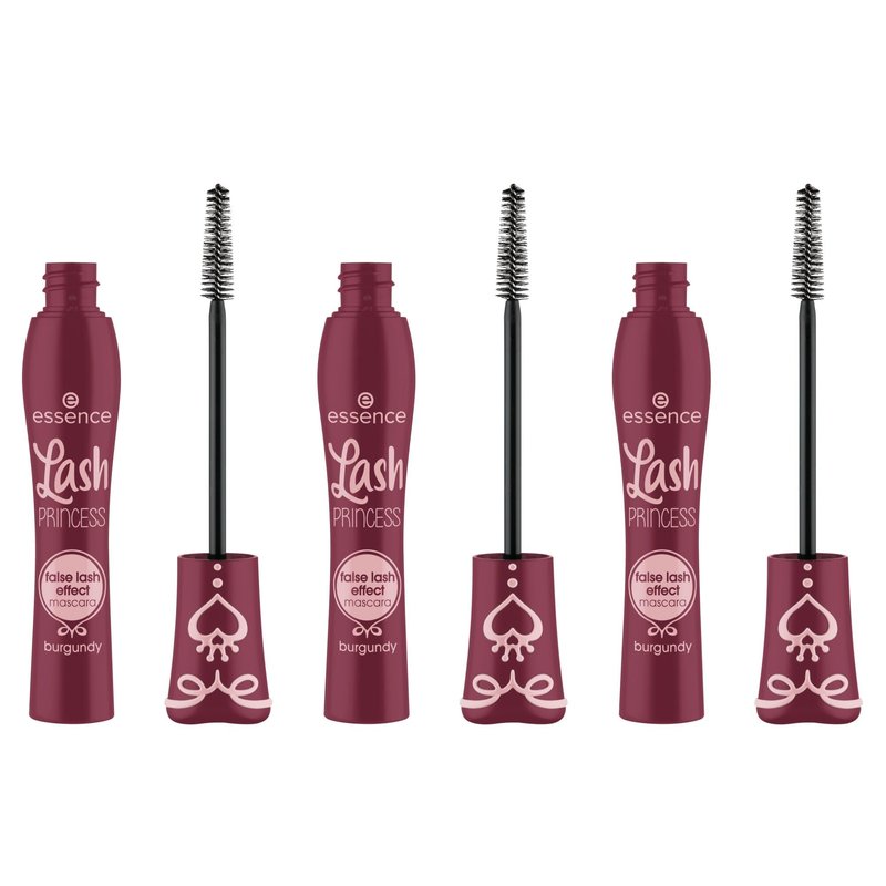 essence | Lash Princess False Lash Effect Mascara Burgundy | Volumizing & Lengthening Mascara with Conic Fiber Brush | Vegan & Cruelty-Free (Pack of 3)