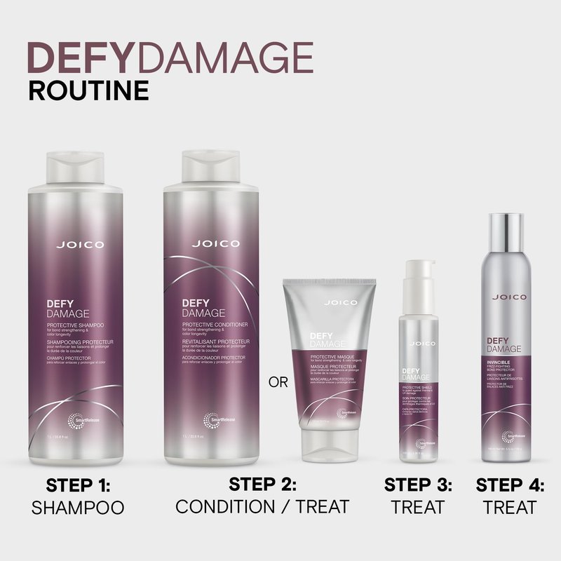 Joico Defy Damage Protective Shampoo | For Color-Treated Hair | Strengthen Bonds & Preserve Hair Color | With Moringa Seed Oil & Arginine | 33.8 Fl Oz