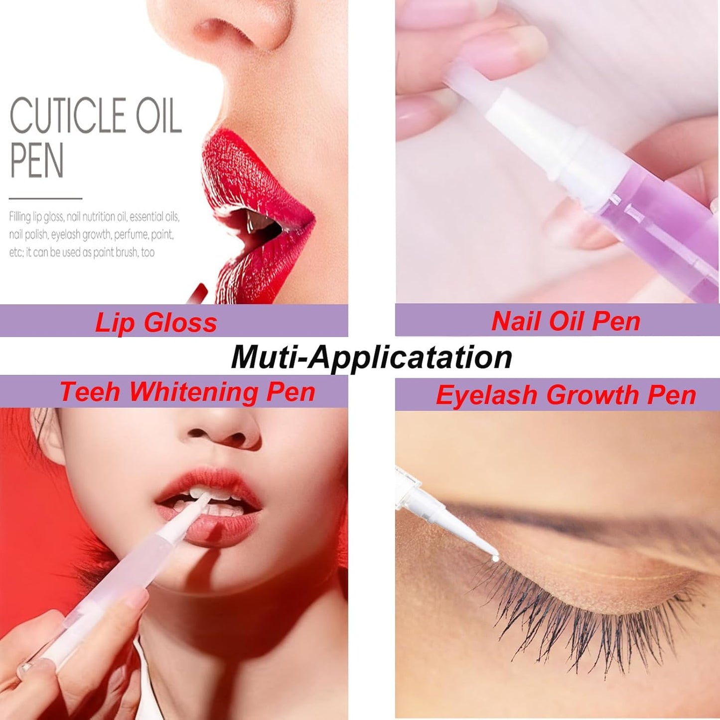 UPZIGS 12 Pcs Cuticle Oil Pens - Fillable 3ml Nail Oil with Brush | Transparent Twist Design