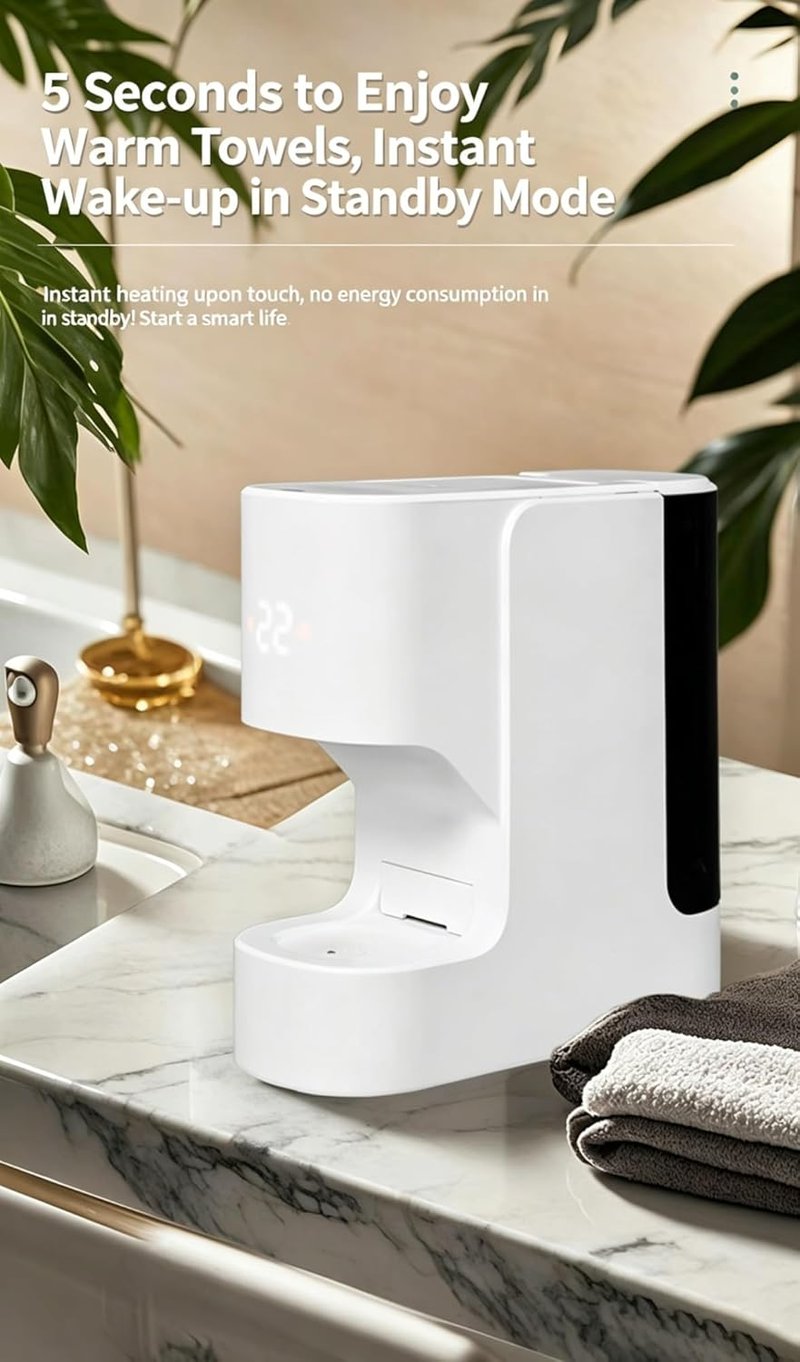 Hot Towel Dispenser - 5-Second Fast Heating Towel Warmer | Automatic Heated Towel Machine for Home Spa