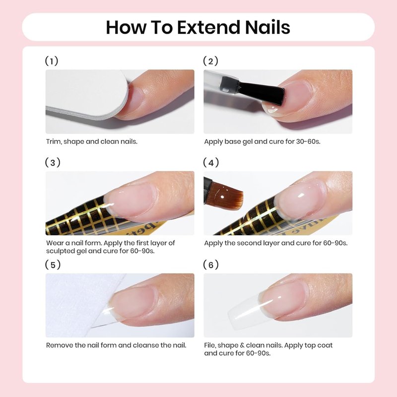 Beetles Builder Gel - 1 oz Nude Pink Sculpting Gel for Nail Extensions | High Hardness & Durable Protection